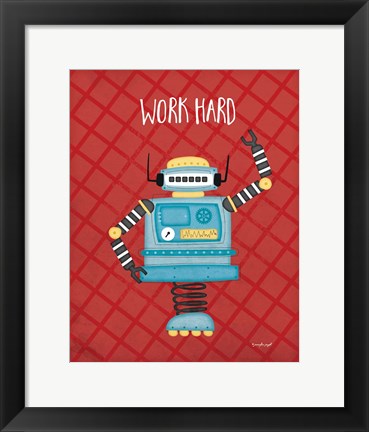 Framed Work Bot Print