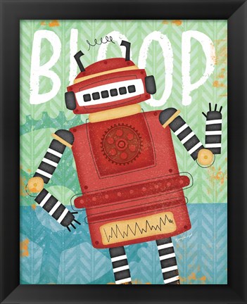 Framed Bloop Bot Print