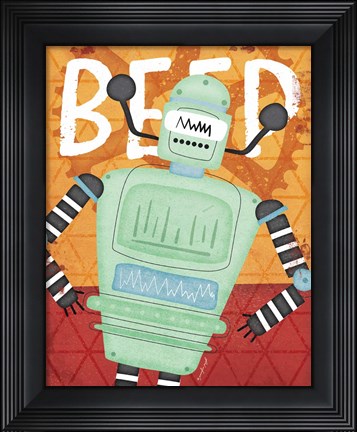 Framed Beep Bot Print