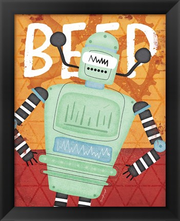 Framed Beep Bot Print