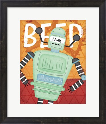 Framed Beep Bot Print
