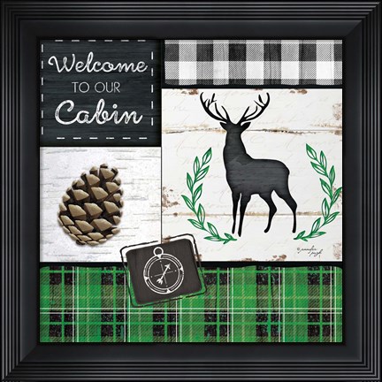 Framed Welcome to Our Cabin Print