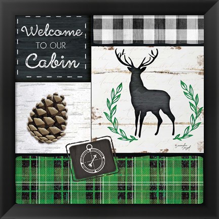 Framed Welcome to Our Cabin Print