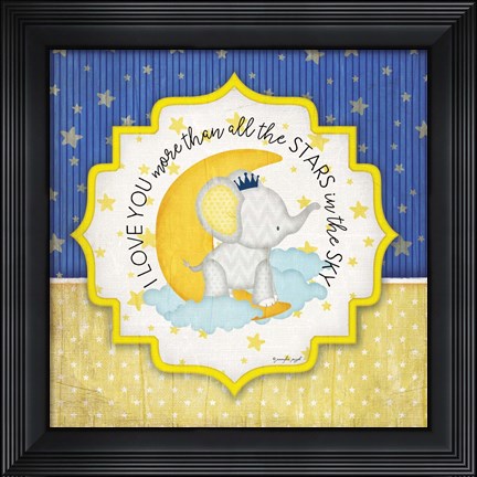 Framed I Love You More Than All the Stars Print