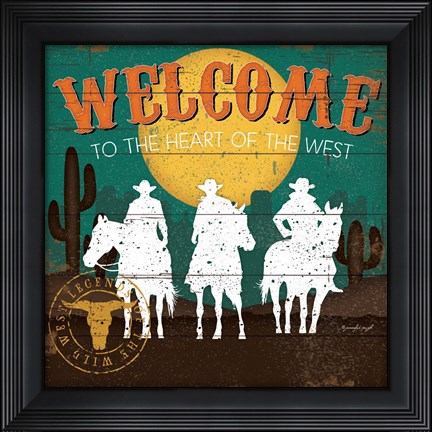 Framed Welcome to the Heart of the West Print