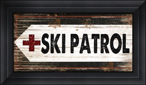 Framed Ski Patrol Print