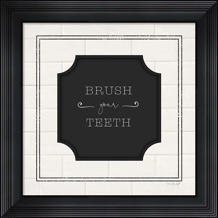 Framed Brush Your Teeth Print
