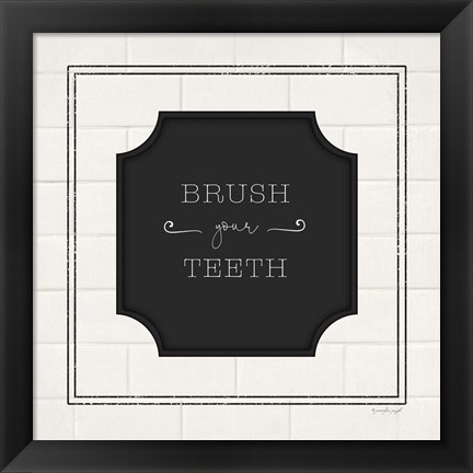 Framed Brush Your Teeth Print