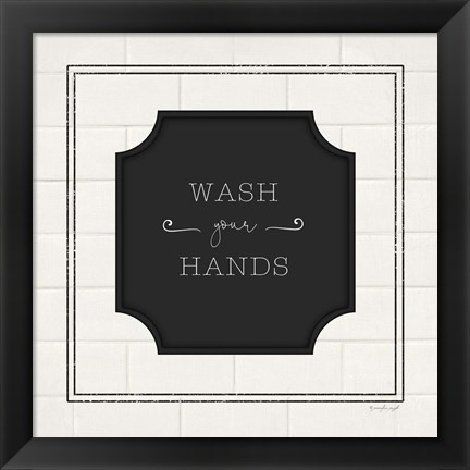 Framed Wash Your Hands Print