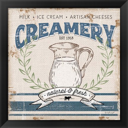 Framed Creamery Print