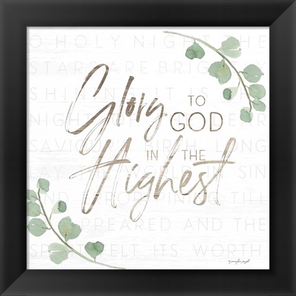 Framed Glory to God Print