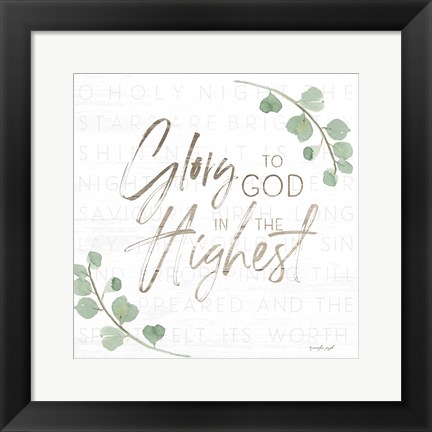 Framed Glory to God Print