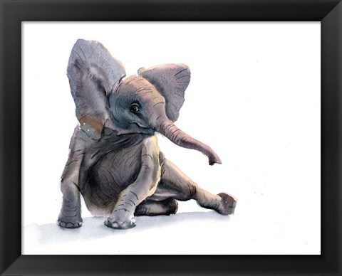Framed Elephant II Print