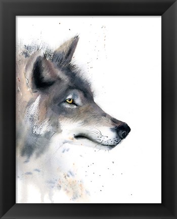 Framed Wolf III Print