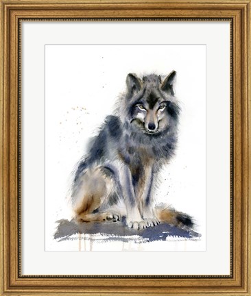 Framed Wolf IV Print