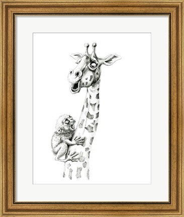 Framed Giraffe IV Print