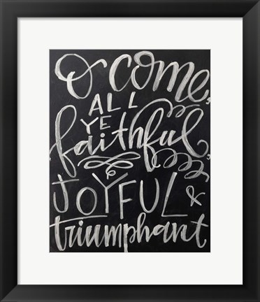 Framed Joyful Chalk Print