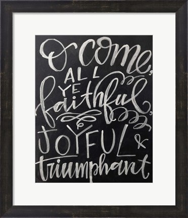 Framed Joyful Chalk Print