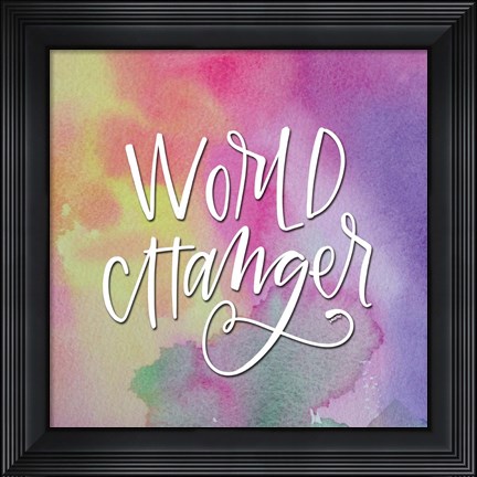 Framed World Changer Watercolor Print