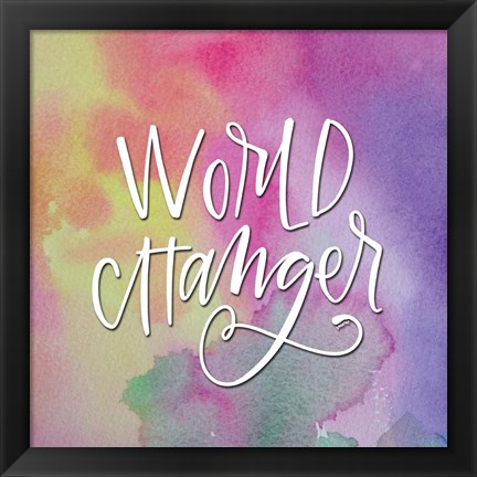 Framed World Changer Watercolor Print