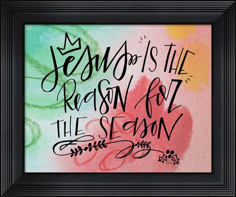 Framed Jesus Is Watercolor Print