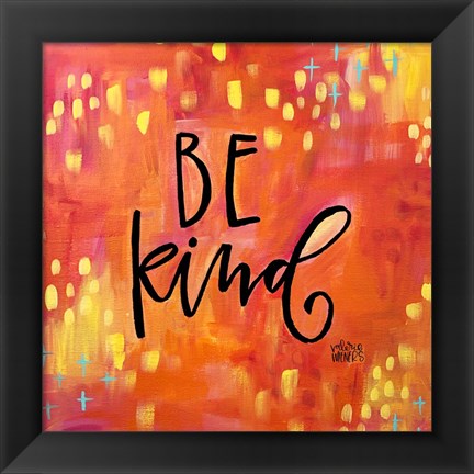 Framed Be Kind Print