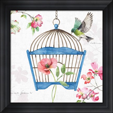 Framed Dogwood Garden VIII Print