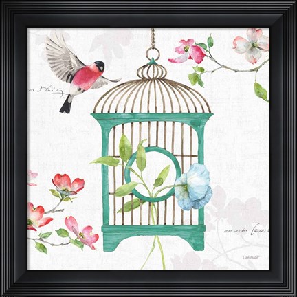 Framed Dogwood Garden VII Print