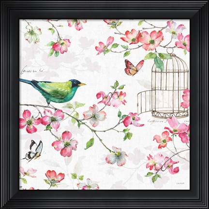 Framed Dogwood Garden IV Print