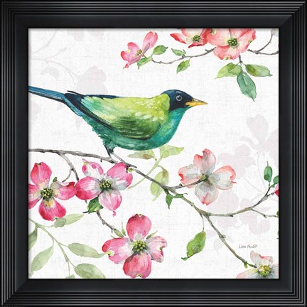 Framed Dogwood Garden II Print