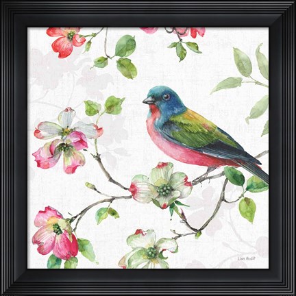 Framed Dogwood Garden III Print