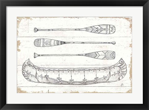Framed Lake Sketches I Print