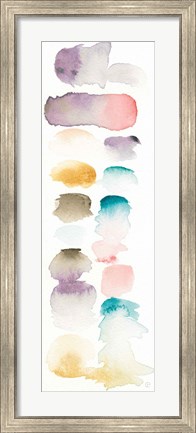 Framed Watercolor Swatch Panel I - Lavender Print