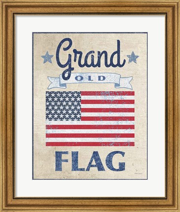 Framed Grand Old Flag Dark Print