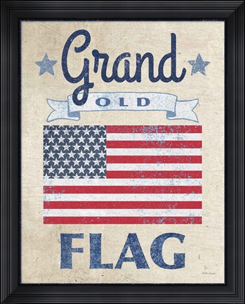 Framed Grand Old Flag Dark Print