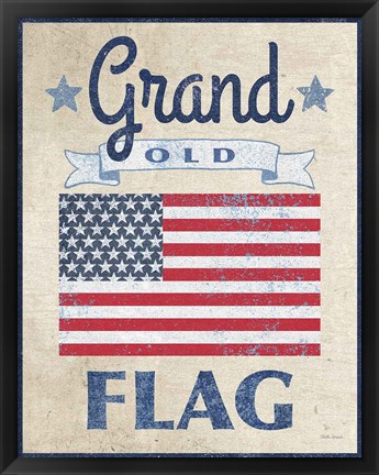 Framed Grand Old Flag Dark Print