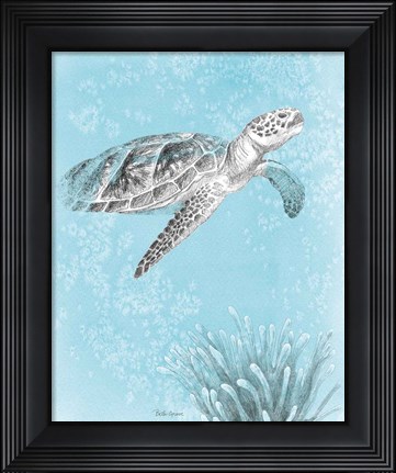 Framed Coastal Sea Life I v2 Print