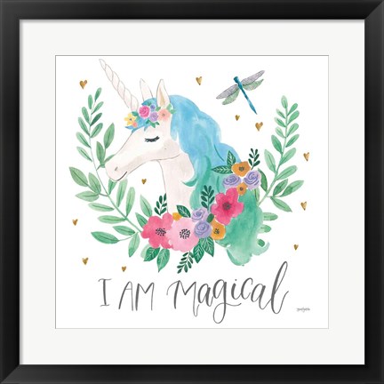 Framed Magical Friends IV Dragonfly Print