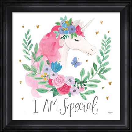 Framed Magical Friends III Butterfly Print