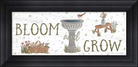 Framed Blooming Garden VIII Print