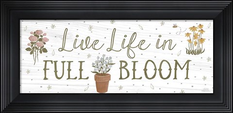 Framed Blooming Garden IX Print