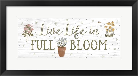 Framed Blooming Garden IX Print