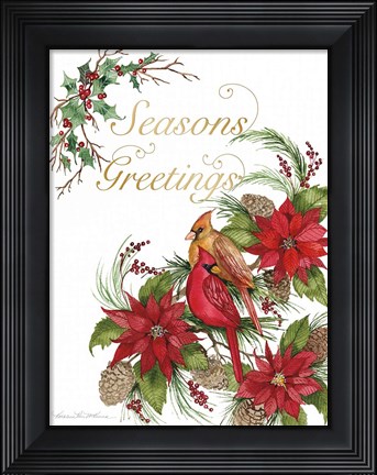 Framed Holiday Happiness VI Greetings Print