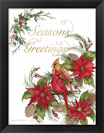 Framed Holiday Happiness VI Greetings Print