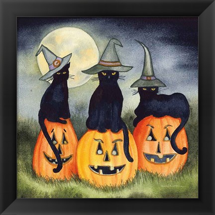 Framed Haunting Halloween Night II No Border Print