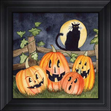 Framed Haunting Halloween Night I No Border Print