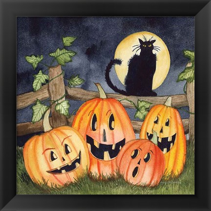 Framed Haunting Halloween Night I No Border Print