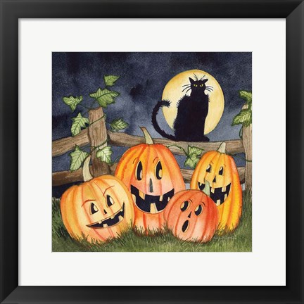 Framed Haunting Halloween Night I No Border Print