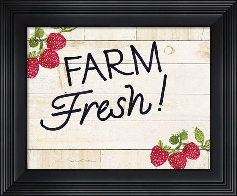 Framed Life on the Farm Sign I v2 Print