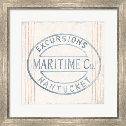 Framed Floursack Nautical X Print